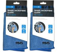 Simply Auto Microfibre Cloth For Wheels, Streak Free Non-Scratch Cleaning, Premium Material, For Cars, Motorbikes, Vans 35x35cm (Pack of 2)