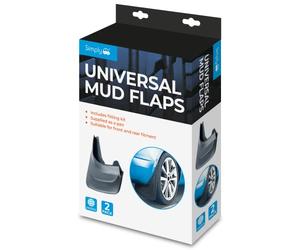 Simply Auto MUD001 Easy Fit Heavy Duty Universal Mud Flaps for Safety againt Debris, Water, Mud and Tar, Black