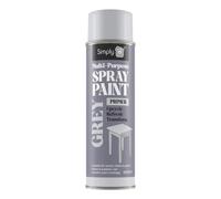 Simply Auto Multipurpose Grey Primer Spray Paint 400ml - Fast Drying Aerosol Primer for Wood, Metal & Plastic, Promotes Adhesion, Smooth Base Coat, Indoor & Outdoor