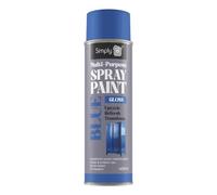 Simply Auto Multipurpose Spray Paint 400ml Blue Gloss - Fast Drying Aerosol for Wood, Metal & Plastic, Indoor & Outdoor, UV & Weather Resistant, Upcycling & DIY Paint