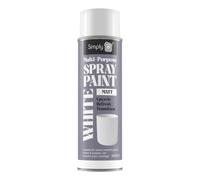 Simply Auto Multipurpose Spray Paint 400ml White Matt - Fast Drying Aerosol for Wood, Metal & Plastic, Indoor & Outdoor, UV & Weather Resistant, Upcycling & DIY Paint