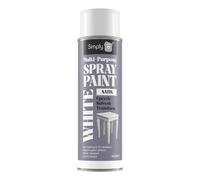 Simply Auto Multipurpose Spray Paint 400ml White Satin - Fast Drying Aerosol for Wood, Metal & Plastic, Indoor & Outdoor, UV & Weather Resistant, Upcycling & DIY Paint