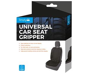Simply Auto Non-Slip Car Seat Gripper | Car Seat Protector Universal Fit | Car Seat Protector Cover Protects Automotive Upholstery | For Infant Seats, Boosters, Mobility Cushions | Black