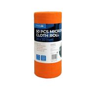 Simply Auto Roll of 50 Microfibre Cloths, 30x30cm Premium Reusable Multi-Purpose Cleaning Absorbent Towels, Super Soft Multiple of uses around the car and home