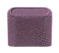 Simply Auto Shining Rhinestones Car Trash Bin, Bling Crystal Diamond Sparkly Glitter, Pop-Up Lid Design, Pink, Compact Cup Holder Size, Multi-Use Storage Container for Vehicle Interior