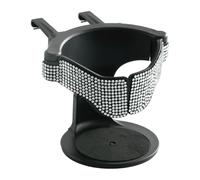 Simply Auto Silver Shining Rhinestones Cup Holder, Universal Fit, Bling Crystal Diamond Sparkly Glitter Car Drink Holder, Clip-On Design, Durable Plastic, Silver