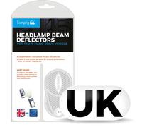 Simply Auto SIM92163 Universal Headlight Beam Adapters & Magnetic UK Plate - Easy to Fit - Compliant with EU Travel Laws