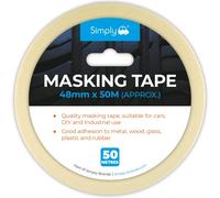 Simply Auto SMT48 48mmx50m Masking Tape - Adhesive Tape Ideal For Painters, Decorators, Professionals and DIY Use. 48mm Wide, 50m roll.
