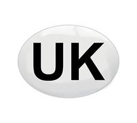 Simply Auto ST32 Magnetic UK Plate, Black & White