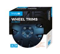 Simply - 14 Inch Wheel Trim Set |Black Prime |High-Gloss Finish |Premium |4 Set