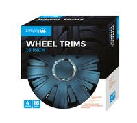 Simply Auto SWT129 16" Inch Inferno Black Wheel Trim Set Car Hubcap Covers