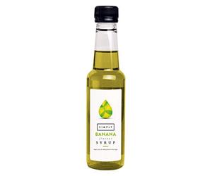 Simply Banana Syrup, Vegan & Nut Free Flavoured Syrup for Coffee, Cocktails & Baking (250ml)