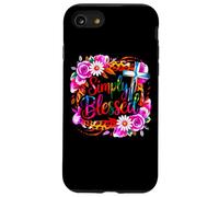 Simply Blessed Cross Floral Leopard Design Case for iPhone SE (2020) / 7 / 8