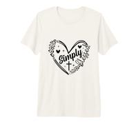 Simply Blessed Leopard Print Faith Heart Premium T-Shirt