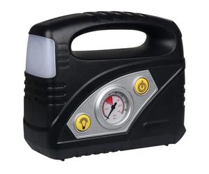 Simply Brands Analogue Air Compressor, 80 PSI Maximum Pressure, LED Torch, Compact Portable Design, Clear Display, Multiple Inflation Adapters