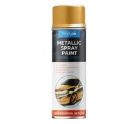 Simply Brands Metallic gold Spray Paint, 500ml, Acrylic, Fast Drying, Water Resistant, UV Resistant