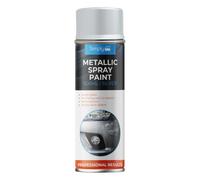 Simply Brands Metallic Silver Spray Paint, 500ml, Acrylic, Fast Drying, Water Resistant, UV Resistant