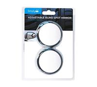Simply BS001 Adjustable Circular Blind Spot Car Mirror PK2, 50 x 50mm, Increase Visibility When Driving, Round-shape Wide-angle, for All Car SUV Trucks Motorcycle, Easy to Fit