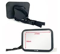 Simply BSM03 Adjustable Large Baby/Child Safety Car Mirror, 157 x 257 mm, For Forward Facing Child Seat, Increase Visibility, Universal Easy to Fit & Remove