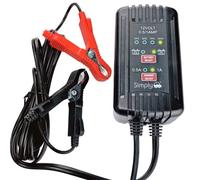 Simply BTC-4004 0.5/1Amp 12v Portable Battery Charger, 100AH - Portable, Adjustable Suitable for all vehicles