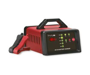 Simply BTC-6005 2/5 Amp 6/12V Heavy Duty Smart Battery Charger - 100AH - LED Output Display - Fully Adjustable - Portable Design