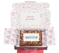 Simply Cake Co. - Congratulations Brownie Slab - Edible Design - Homemade Chocolate Brownie - Super Gooey & Indulgent - Flavourful - Luxury Treats - Sharing-Size Slab