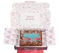 Simply Cake Co. - Get Well Soon Brownie Slab - Edible Design - Homemade Chocolate Brownie - Super Gooey & Indulgent - Flavourful - Luxury Treats - Sharing-Size Slab