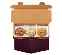 Simply Cake Co. - Stuffed Cookie Selection - 3 All-Butter Cookies - Hazelnut & Caramel Fillings - Chunky & Gooey - Delicious Variety - Luxury Treats - Made with Premium Ingredients