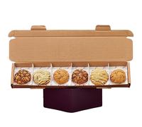 Simply Cake Co. - Stuffed Cookie Selection - 6 All-Butter Cookies - Hazelnut & Caramel Fillings - Chunky & Gooey - Delicious Variety - Luxury Treats - Made with Premium Ingredients