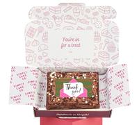 Simply Cake Co. - Thank You Brownie Slab - Edible Design - Homemade Chocolate Brownie - Super Gooey & Indulgent - Flavourful - Luxury Treats - Sharing-Size Slab