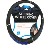 Simply Car Steering Wheel Cover Black Comfy Universal Padded Design Grip Glove