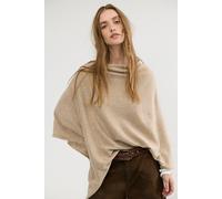 Simply Cashmere Poncho Jacket by Look by M at Free People in Taupe - female