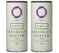 Simply Chocolate Duster, Chocolate Shaker for Cappuccino, Coffee, Milkshakes & Frappes, Suitable for Vegans & Nut Free (300g) X 2 Delivered in Genuine Old Scool Sweets Packageing