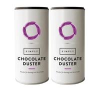 Simply Chocolate Duster Topping 300g x 2 - Fine Vegan Cocoa Powder for Coffee, Hot Chocolate, Cappuccino, Cakes & Desserts with Welari Thank You Card | (2 Pack)