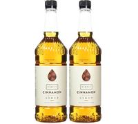 Simply Cinnamon Syrup, Vegan & Nut Free Flavoured Syrup for Coffee, Cocktails & Baking (1 Litre) (Pack of 2)