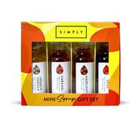 Simply Coffee Syrup Gift Set, French Vanilla, Caramel, Hazelnut & Maple Spice, Syrups for Coffee Drinks, Hot Chocolate & Baking, Vegan & Nut Free, 4 x 50ml