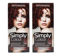 Simply Colour Permanent Hair Dye - Deep Red Brown 4.5 (Pack Of 2) Deep Red Brown