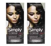 Simply Colour Permanent Hair Dye - Natural Black 2.0 (Pack Of 2) Natural Black