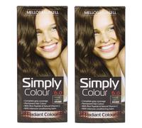 Simply Colour Permanent Hair Dye - Natural Light Brown 6.0 (Pack of 2) Simply Colour Natural Light Brown
