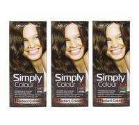 Simply Colour Permanent Hair Dye - Natural Light Brown 6.0 (Pack of 3) Simply Colour Natural Light Brown