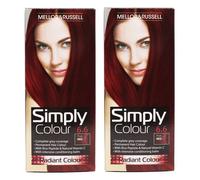 Simply Colour Permanent Hair Dye - True Red 6.6 (Pack Of 2) True Red