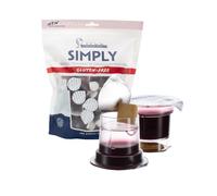 Simply Communion Pre-filled Communion Cups - Tray & Seatback Pew Compatible Cups and Wafer - Concord Juice and Gluten-Free Bread - Bag of 100 - EASY Open Made in the USA
