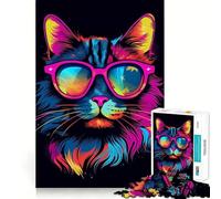 Simply Cool Cat 1000 Piece Jigsaw Puzzle for Teenagers Recall Upgrade Calm Mind Clear Cut Art Collectible 38x26cm