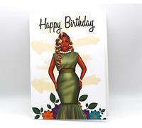 Simply Created African American Birthday Cards with Bling (Green)