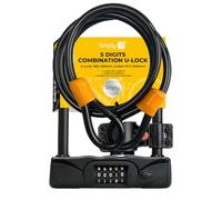 Simply Cycling 5-Digits Combination U Lock | Ultimate-Security, High-Grade Material | Withstands Cutting and Tampering | For Motorcycles, Bikes, Electric Bikes, Mountain Bikes, Scooters, Folding Bikes
