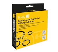 Simply Cycling Replacement Brake and Shifting Cable Set, 2 Brake and 2 Gear Cables with Housing for MTB Road and Hybrid Bikes