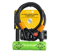 Simply CC019 Cycling U Lock with Cable & Bracket, Black, One Size