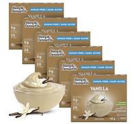 Simply Delish Delicious Instant Keto Vanilla Pudding, Pack of 6 - Low Carb, Zero Sugar, Gluten Free, Allergen Free, Non-GMO, Vegan and Plant Based