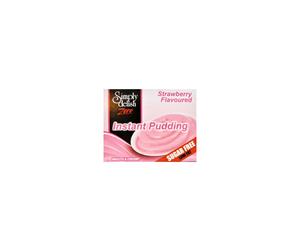 Simply Delish, Sugar Free Instant Pudding - Gluten Free, Vegan Sweet, Strawberry Flavour - Pack of 24, Low Fat Pudding