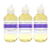Simply Essential Aromatherapy Massage Oil 3-Pack - Sleep & Relaxation Collection - Sleepy Lavender, Relax & Unwind & De-Stress Essential Oil Blends